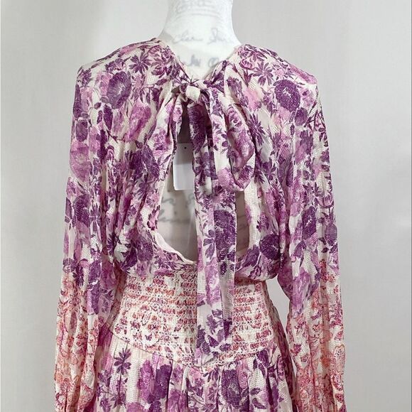 HEMANT & NANDITA Floral Ruffle Minidress size M - Picture 11 of 13